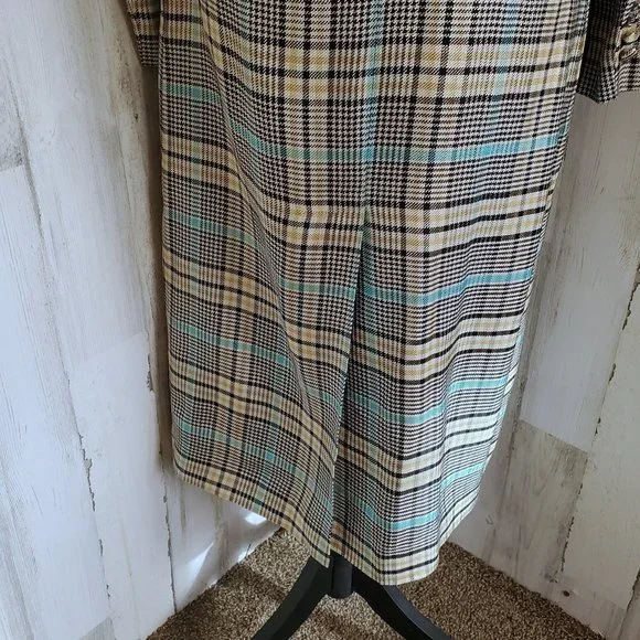 NWOT EACH X OTHER LONG PLAID DUSTER COAT - Picture 7 of 10